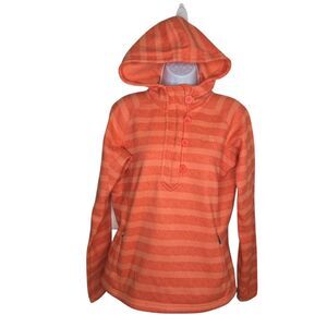 THE NORTH FACE Crescent Sunshine Fleece Striped Pull-over Hoodie Sweatshirt Med